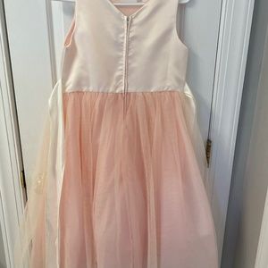 Flower Girl Dress Wedding Size 11/12 Sleeveless Ivory/Blush